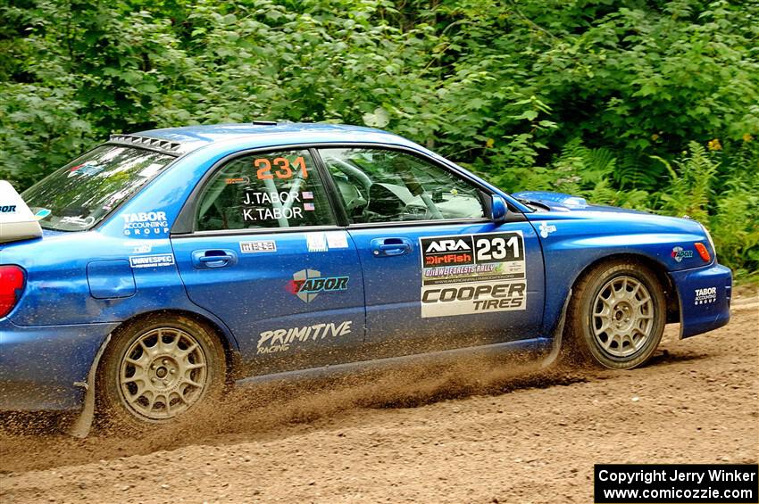 Kristen Tabor / Jan Tabor Subaru WRX on SS1, Crossroads I.