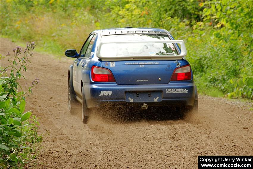 Kristen Tabor / Jan Tabor Subaru WRX on SS1, Crossroads I.