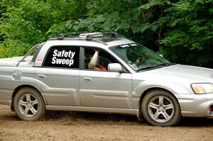 A Subaru Baja sweeps SS1, Crossroads I.