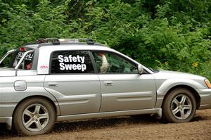 A Subaru Baja sweeps SS1, Crossroads I.