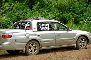 A Subaru Baja sweeps SS1, Crossroads I.