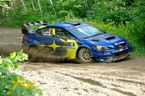 Travis Pastrana / Rhianon Gelsomino Subaru WRX STi on SS5, Crossroads II.