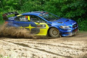 Travis Pastrana / Rhianon Gelsomino Subaru WRX STi on SS5, Crossroads II.