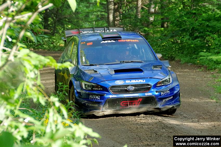 Travis Pastrana / Rhianon Gelsomino Subaru WRX STi on SS5, Crossroads II.