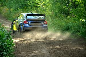 Travis Pastrana / Rhianon Gelsomino Subaru WRX STi on SS5, Crossroads II.