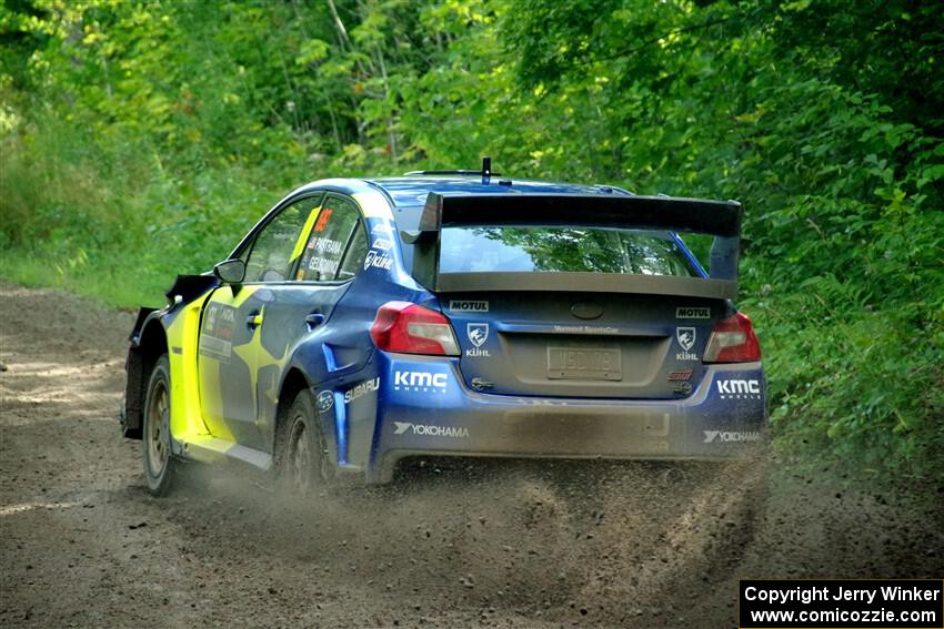 Travis Pastrana / Rhianon Gelsomino Subaru WRX STi on SS5, Crossroads II.