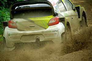 Patrick Gruszka / Florian Barral Mitsubishi Mirage RS on SS5, Crossroads II.