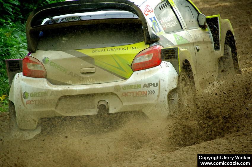 Patrick Gruszka / Florian Barral Mitsubishi Mirage RS on SS5, Crossroads II.