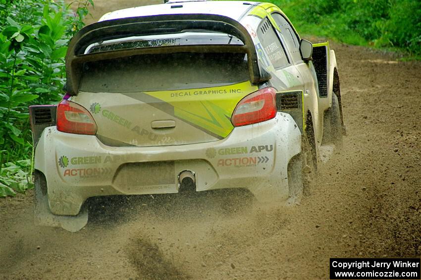 Patrick Gruszka / Florian Barral Mitsubishi Mirage RS on SS5, Crossroads II.