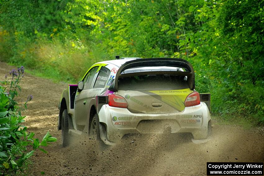 Patrick Gruszka / Florian Barral Mitsubishi Mirage RS on SS5, Crossroads II.