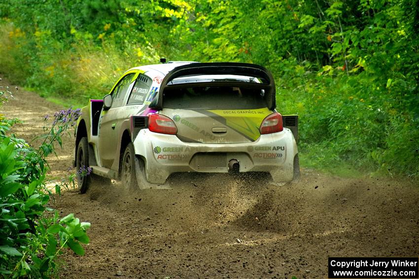 Patrick Gruszka / Florian Barral Mitsubishi Mirage RS on SS5, Crossroads II.