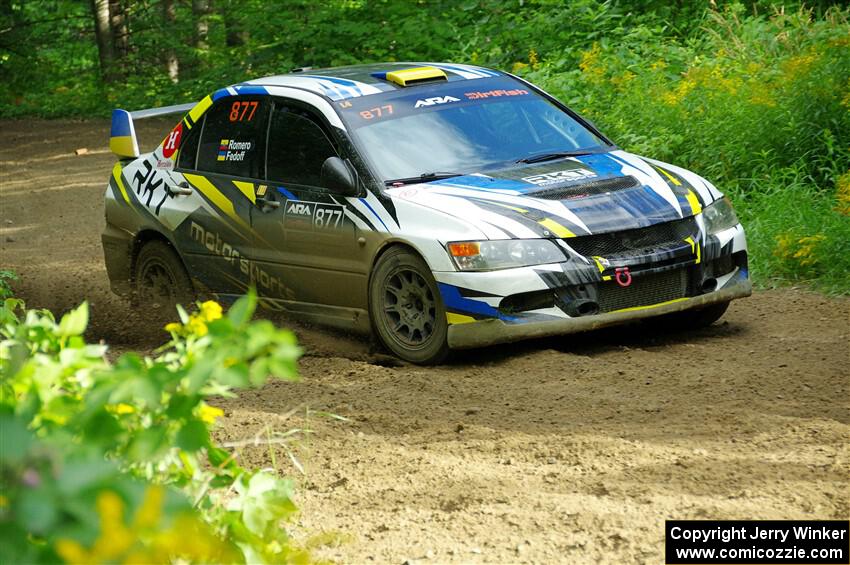 Klim Fedoff / Oscar Romero Mitsubishi Lancer Evo IX on SS5, Crossroads II.