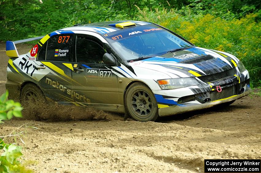 Klim Fedoff / Oscar Romero Mitsubishi Lancer Evo IX on SS5, Crossroads II.