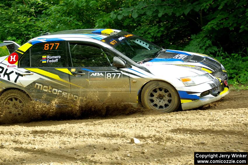 Klim Fedoff / Oscar Romero Mitsubishi Lancer Evo IX on SS5, Crossroads II.