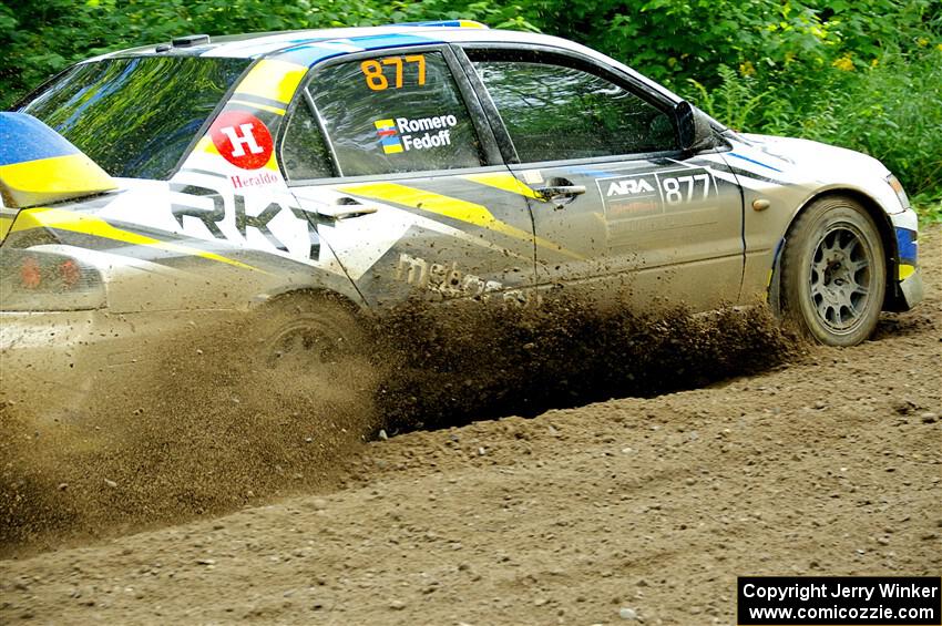 Klim Fedoff / Oscar Romero Mitsubishi Lancer Evo IX on SS5, Crossroads II.