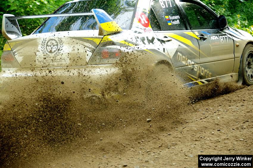 Klim Fedoff / Oscar Romero Mitsubishi Lancer Evo IX on SS5, Crossroads II.