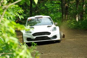 Allen Dobasu / Patrick Walsh Ford Fiesta shreds a left-front tire on SS5, Crossroads II.