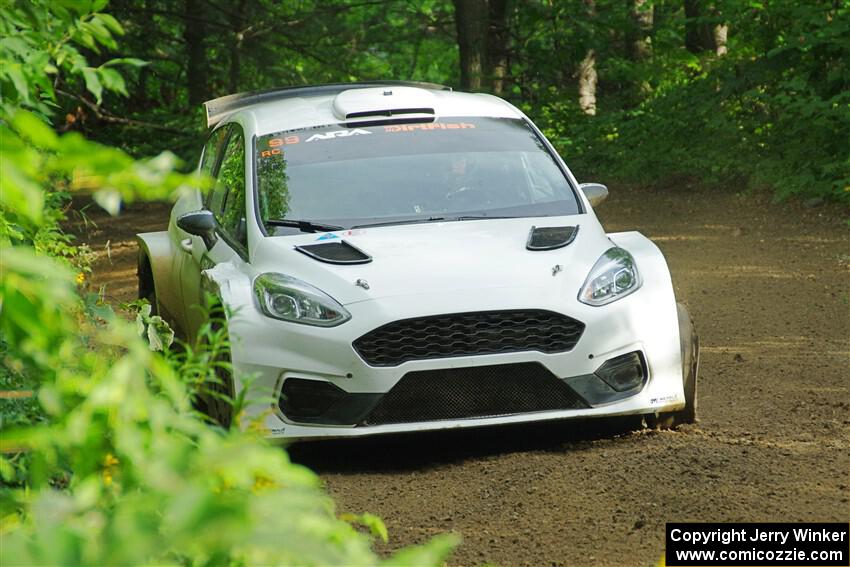 Allen Dobasu / Patrick Walsh Ford Fiesta shreds a left-front tire on SS5, Crossroads II.