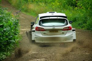 Allen Dobasu / Patrick Walsh Ford Fiesta shreds a left-front tire on SS5, Crossroads II.