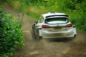 Allen Dobasu / Patrick Walsh Ford Fiesta shreds a left-front tire on SS5, Crossroads II.