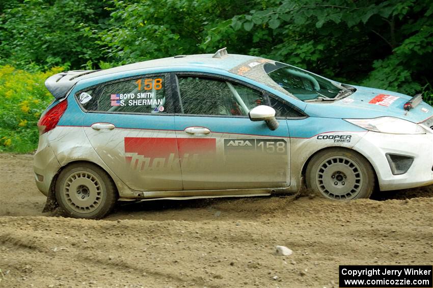 Spencer Sherman / Boyd Smith Ford Fiesta R2 on SS5, Crossroads II.