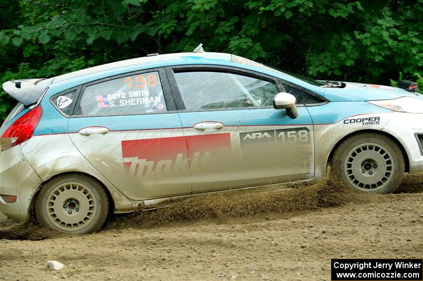 Spencer Sherman / Boyd Smith Ford Fiesta R2 on SS5, Crossroads II.