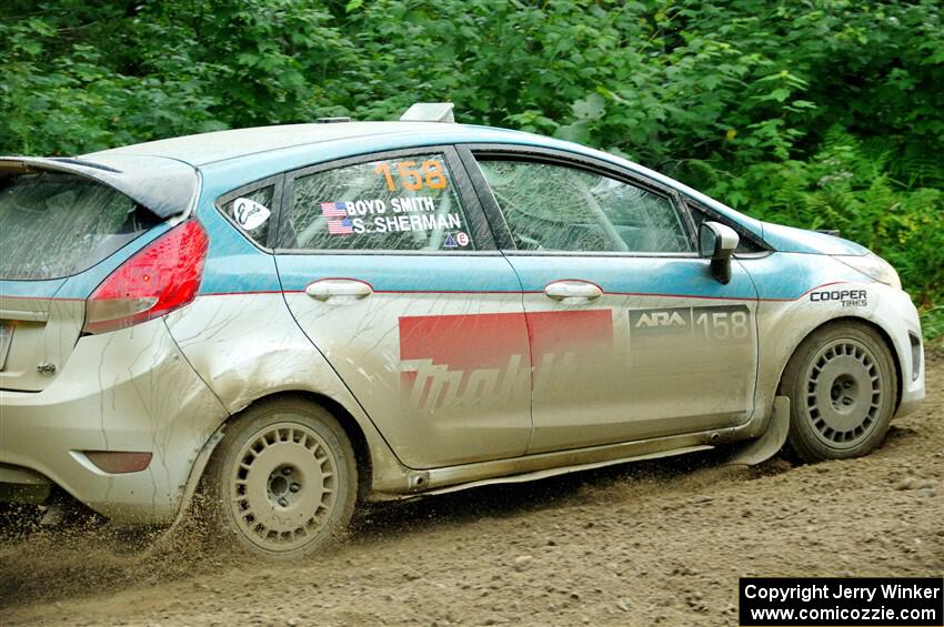 Spencer Sherman / Boyd Smith Ford Fiesta R2 on SS5, Crossroads II.