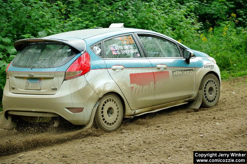 Spencer Sherman / Boyd Smith Ford Fiesta R2 on SS5, Crossroads II.