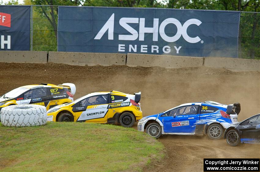 Tommi Hallman's, George Megennis', and Casper Jansson's Olsbergs MSE RX2s