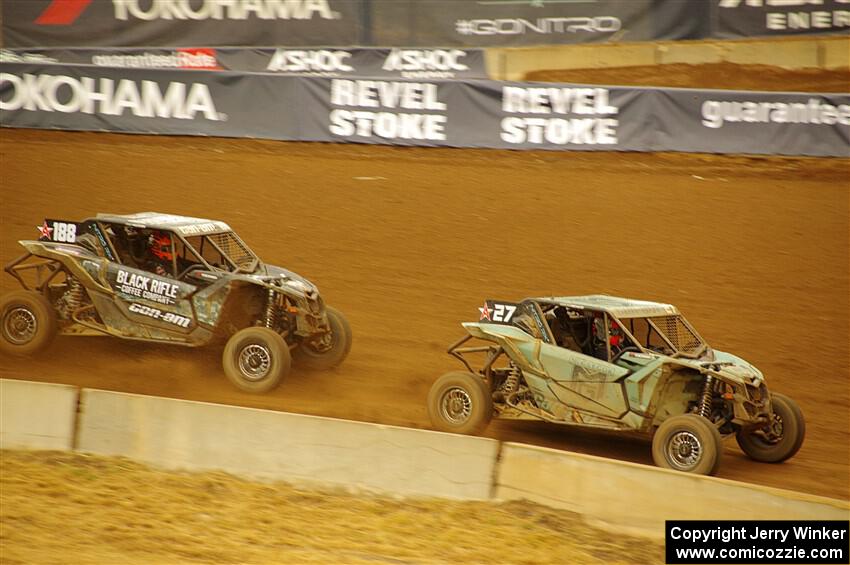 Gregoire Michaud's and Terry Madden's Can-Am Maverick X3s