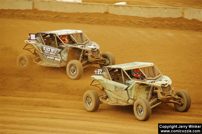 Gregoire Michaud's and Terry Madden's Can-Am Maverick X3s