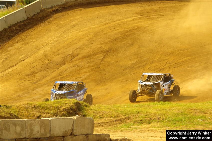 Ben Maier's and Robbie Maddison's Can-Am Maverick X3s