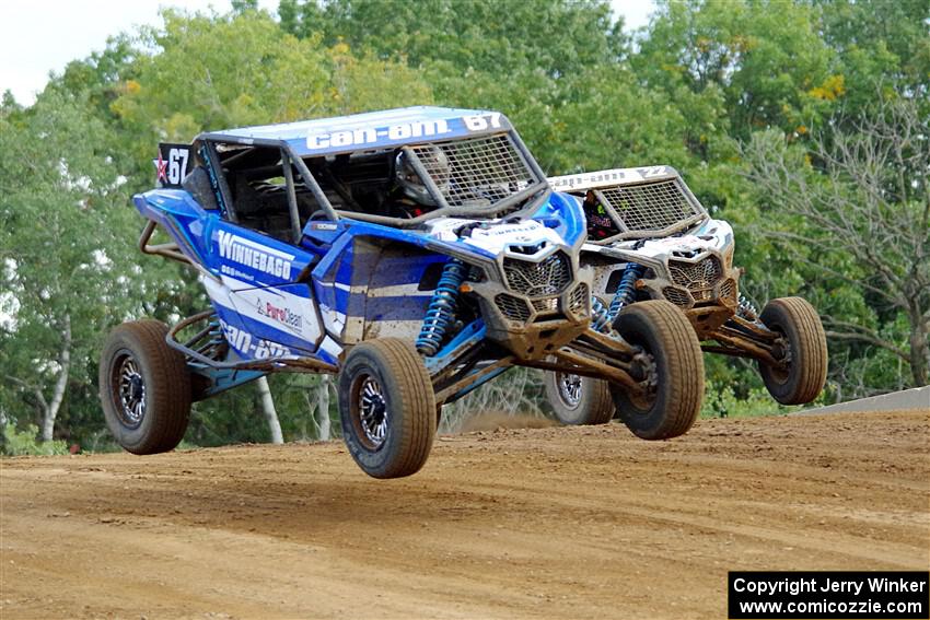 Ben Maier's and Robbie Maddison's Can-Am Maverick X3s