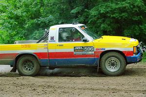 Scott Parrott / Keegan Helwig Chevy S-10 smoking heavily on SS5, Crossroads II.