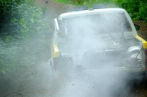 Scott Parrott / Keegan Helwig Chevy S-10 smoking heavily on SS5, Crossroads II.