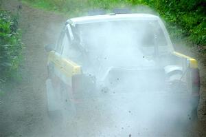 Scott Parrott / Keegan Helwig Chevy S-10 smoking heavily on SS5, Crossroads II.