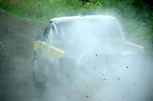 Scott Parrott / Keegan Helwig Chevy S-10 smoking heavily on SS5, Crossroads II.