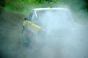 Scott Parrott / Keegan Helwig Chevy S-10 smoking heavily on SS5, Crossroads II.