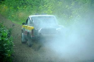 Scott Parrott / Keegan Helwig Chevy S-10 smoking heavily on SS5, Crossroads II.