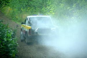 Scott Parrott / Keegan Helwig Chevy S-10 smoking heavily on SS5, Crossroads II.