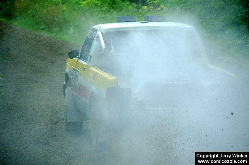 Scott Parrott / Keegan Helwig Chevy S-10 smoking heavily on SS5, Crossroads II.