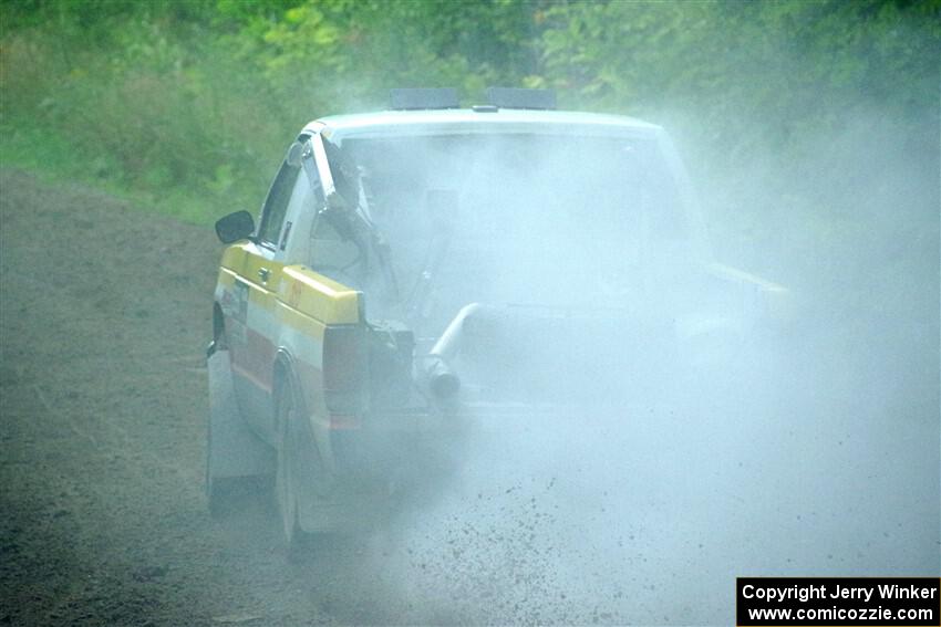 Scott Parrott / Keegan Helwig Chevy S-10 smoking heavily on SS5, Crossroads II.