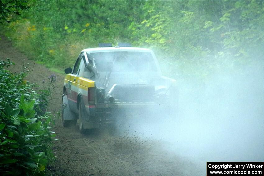 Scott Parrott / Keegan Helwig Chevy S-10 smoking heavily on SS5, Crossroads II.