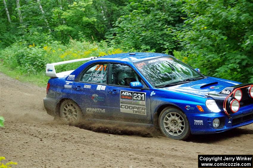 Kristen Tabor / Jan Tabor Subaru WRX on SS5, Crossroads II.