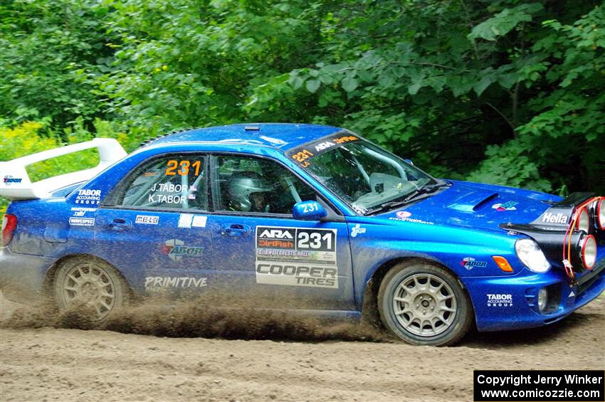 Kristen Tabor / Jan Tabor Subaru WRX on SS5, Crossroads II.