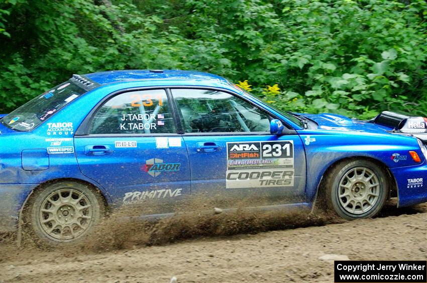 Kristen Tabor / Jan Tabor Subaru WRX on SS5, Crossroads II.