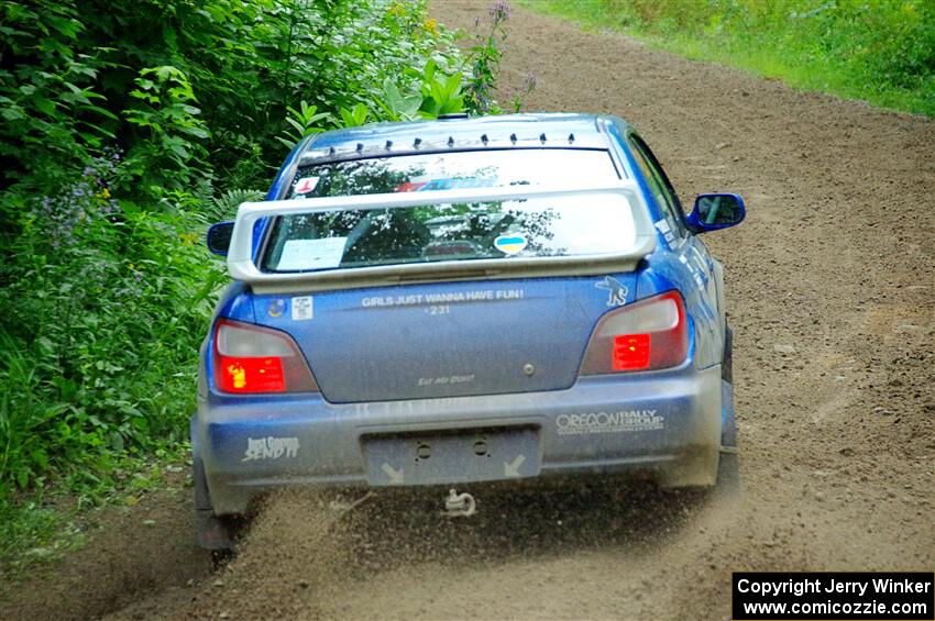 Kristen Tabor / Jan Tabor Subaru WRX on SS5, Crossroads II.