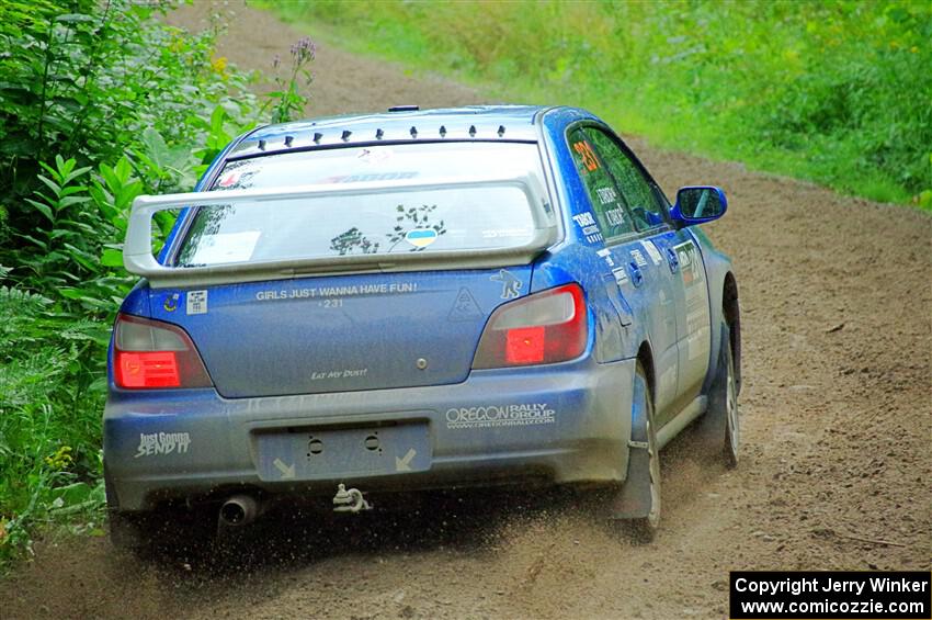 Kristen Tabor / Jan Tabor Subaru WRX on SS5, Crossroads II.