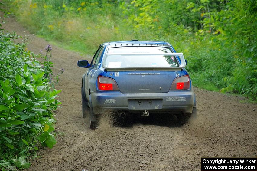 Kristen Tabor / Jan Tabor Subaru WRX on SS5, Crossroads II.