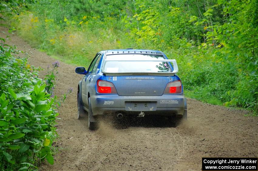 Kristen Tabor / Jan Tabor Subaru WRX on SS5, Crossroads II.